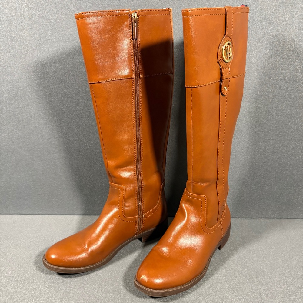 Tommy Hilfiger Twimina Brown Womens Medium Calf Boots 6M‎